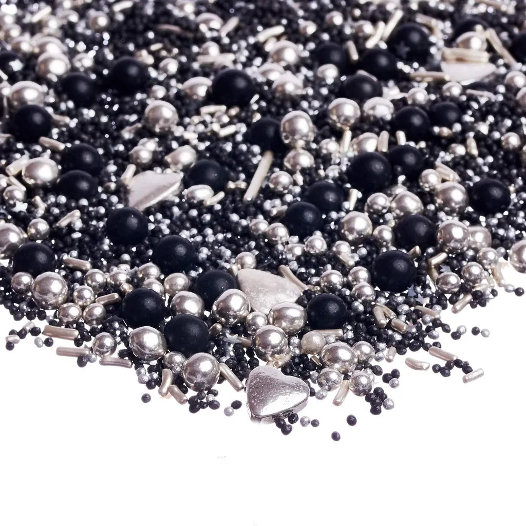 Happy Sprinkles Strøsselmiks -Black Pearl- 90g – nærbilde av strøsselblandingen