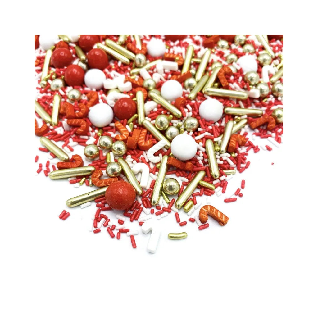 Happy Sprinkles Strøsselmiks -Holly Jolly- 90g – nærbilde av strøsselblandingen