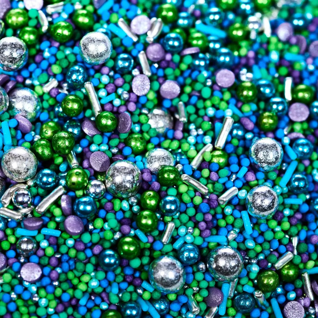 Happy Sprinkles Strøsselmiks - Mermaids Secret 90g – nærbilde av strøsselblandingen