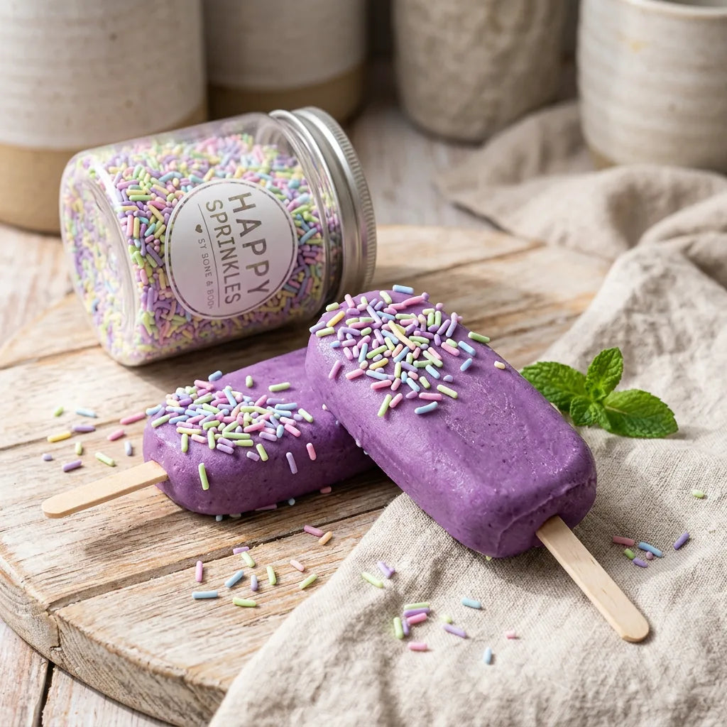 Happy Sprinkles Strøsselmiks - Pastel Strands 90g – pakning og strøssel