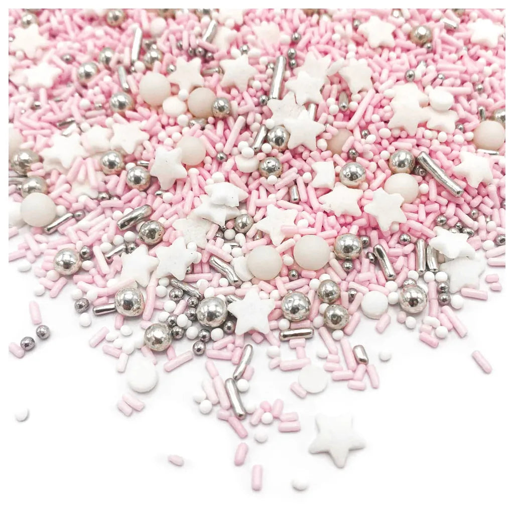 Happy Sprinkles Strøsselmiks - Shy Princess VEGAN 90g – nærbilde av strøsselblandingen