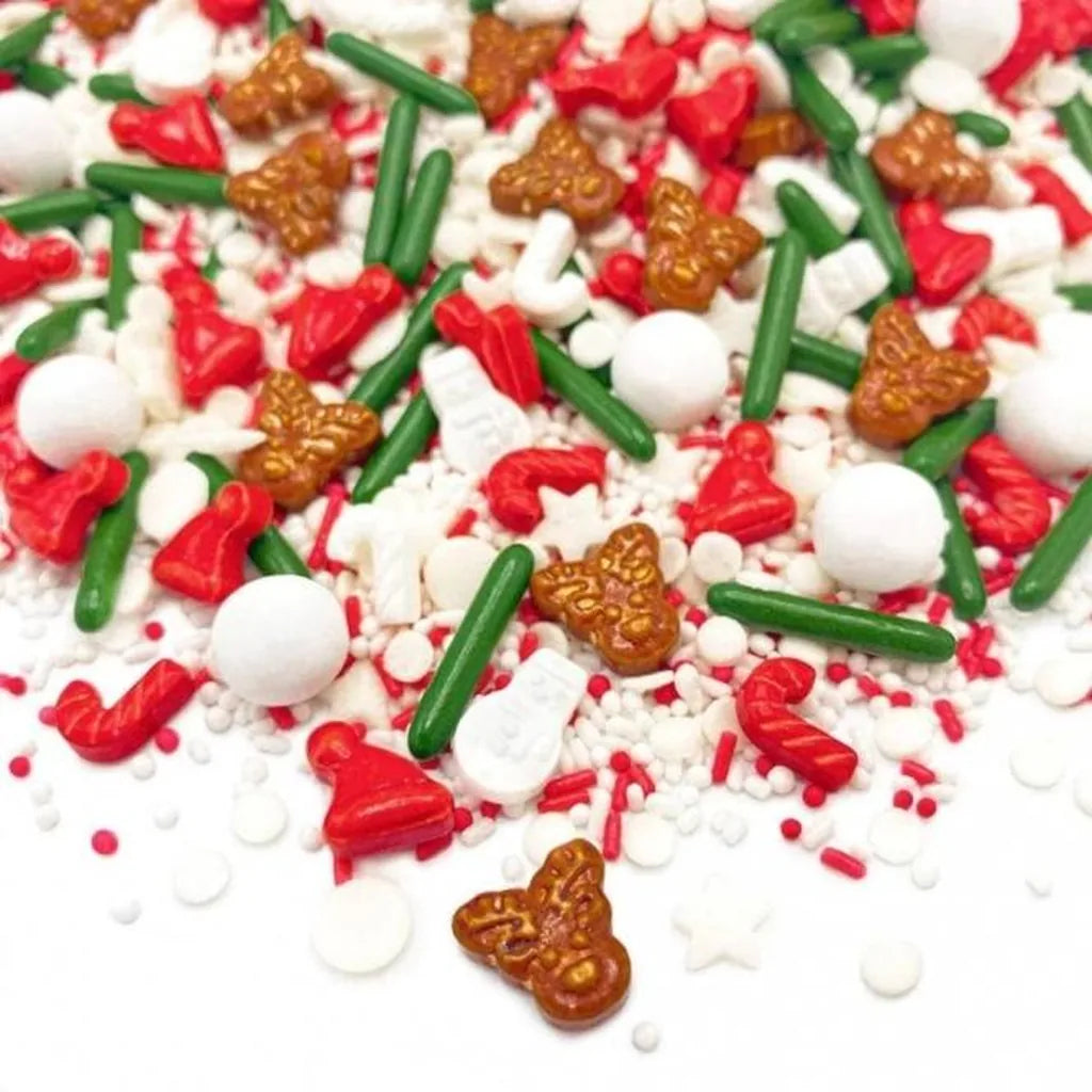 Happy Sprinkles Strøsselmiks - Xmas Vibes 90g – nærbilde av strøsselblandingen