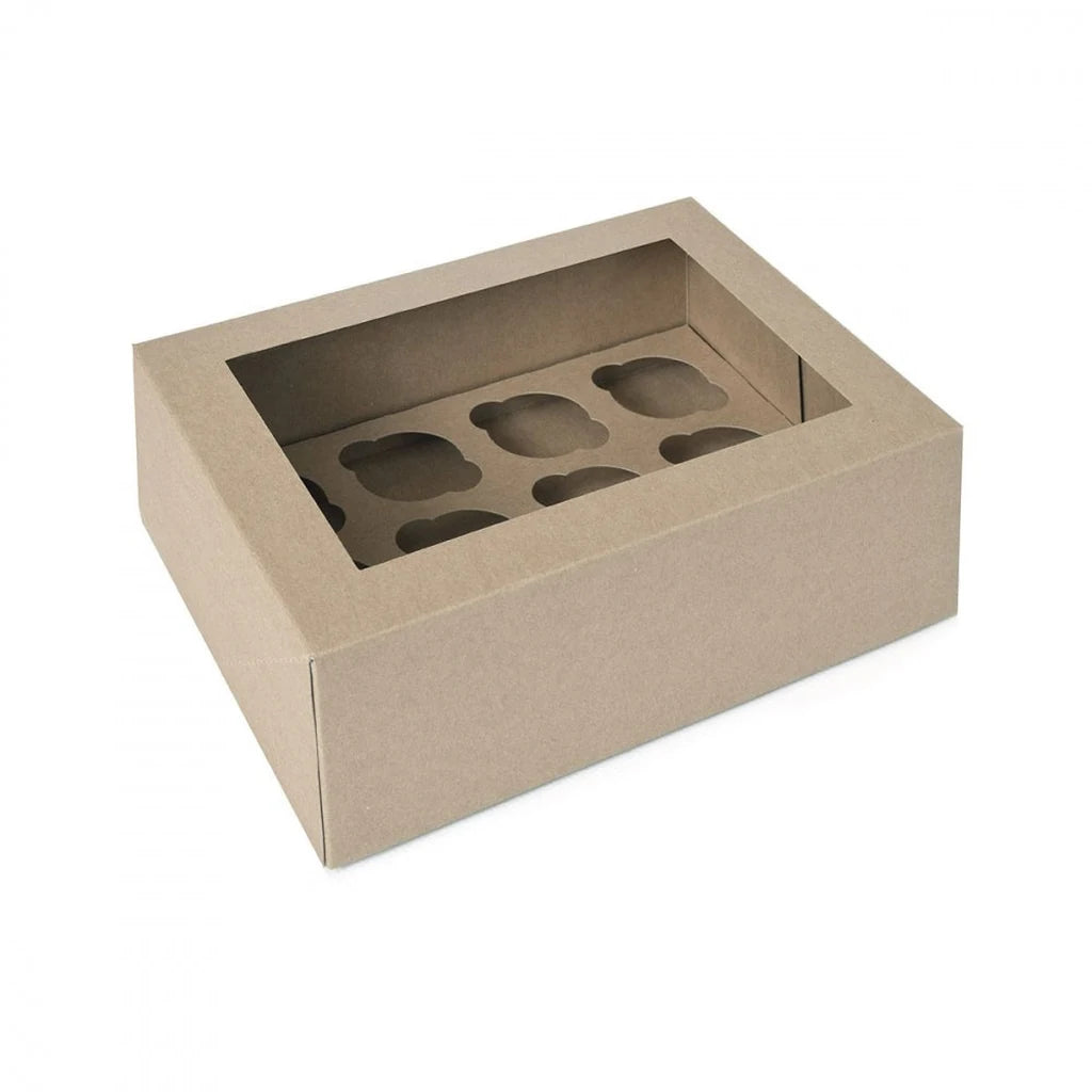 House of Marie Mini Cupcake Boks 12 - Kraft pk/2 – produktbilde