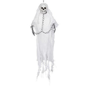 hvit skjelett dekorasjon til halloween