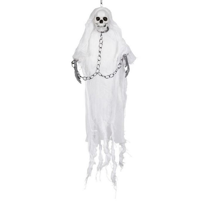 hvit skjelett dekorasjon til halloween