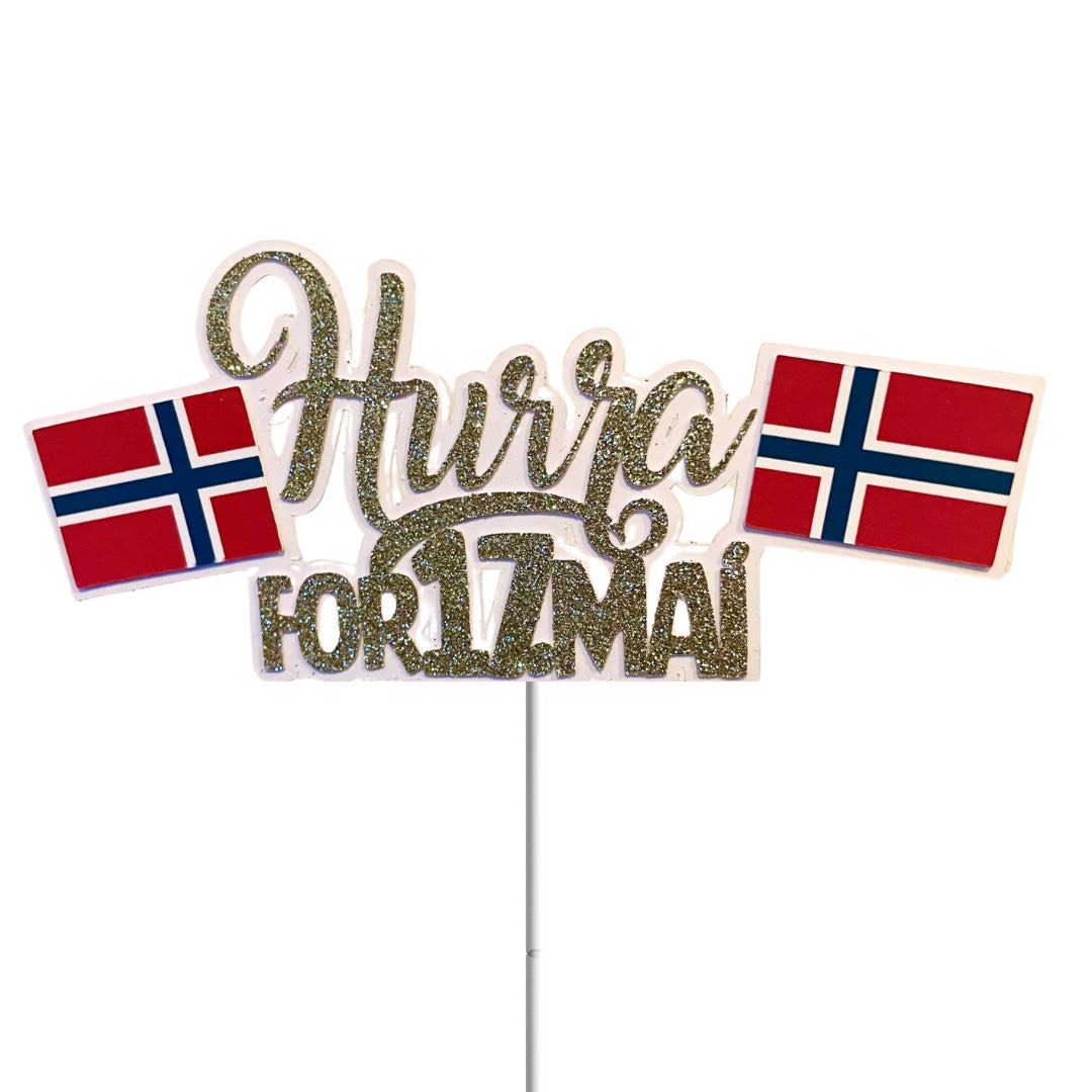 Kaketopp 17. mai - hurra for 17. mai