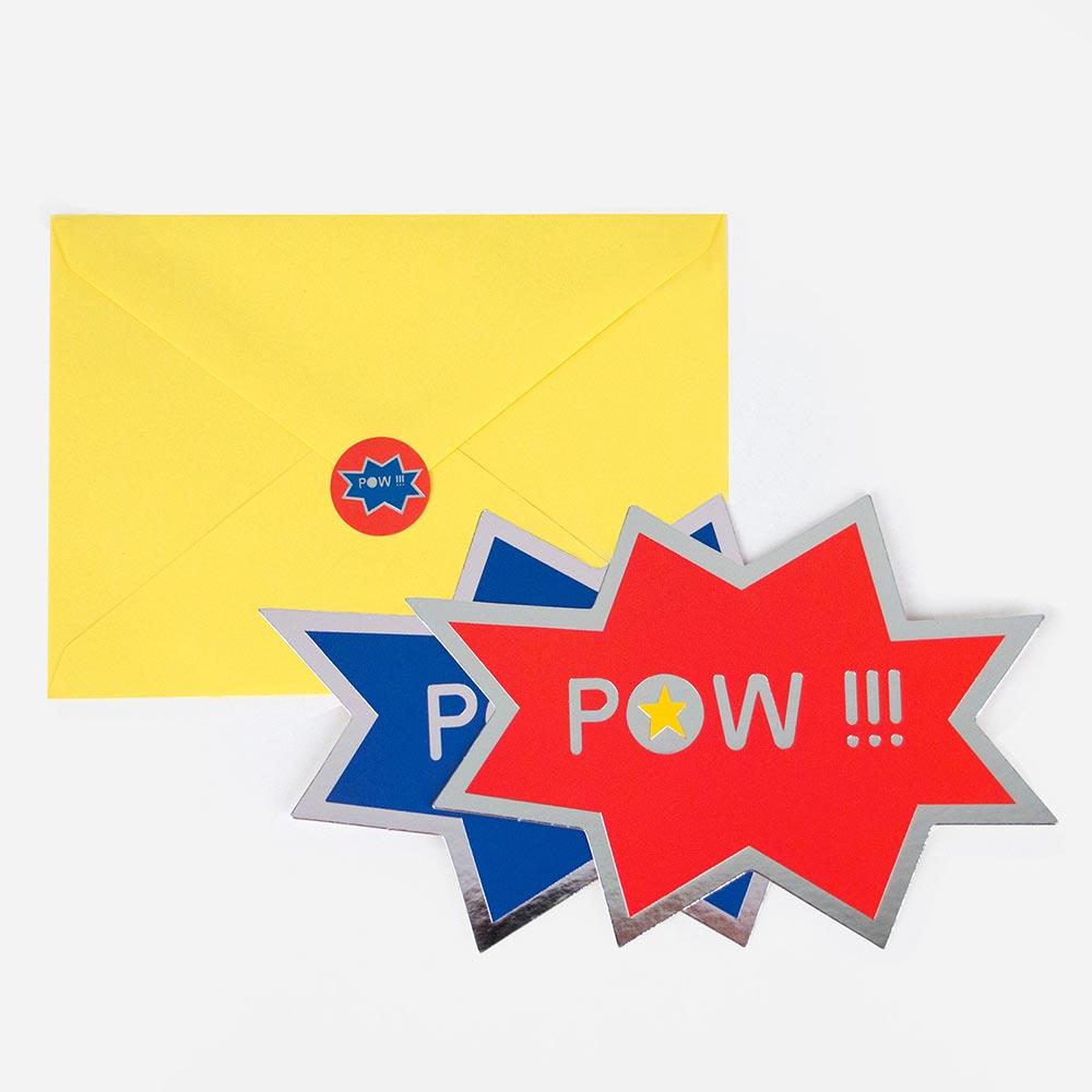 Invitasjoner -Superhelt- pk/8