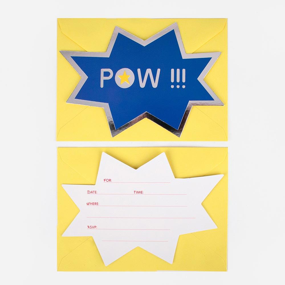 Invitasjoner -Superhelt- pk/8