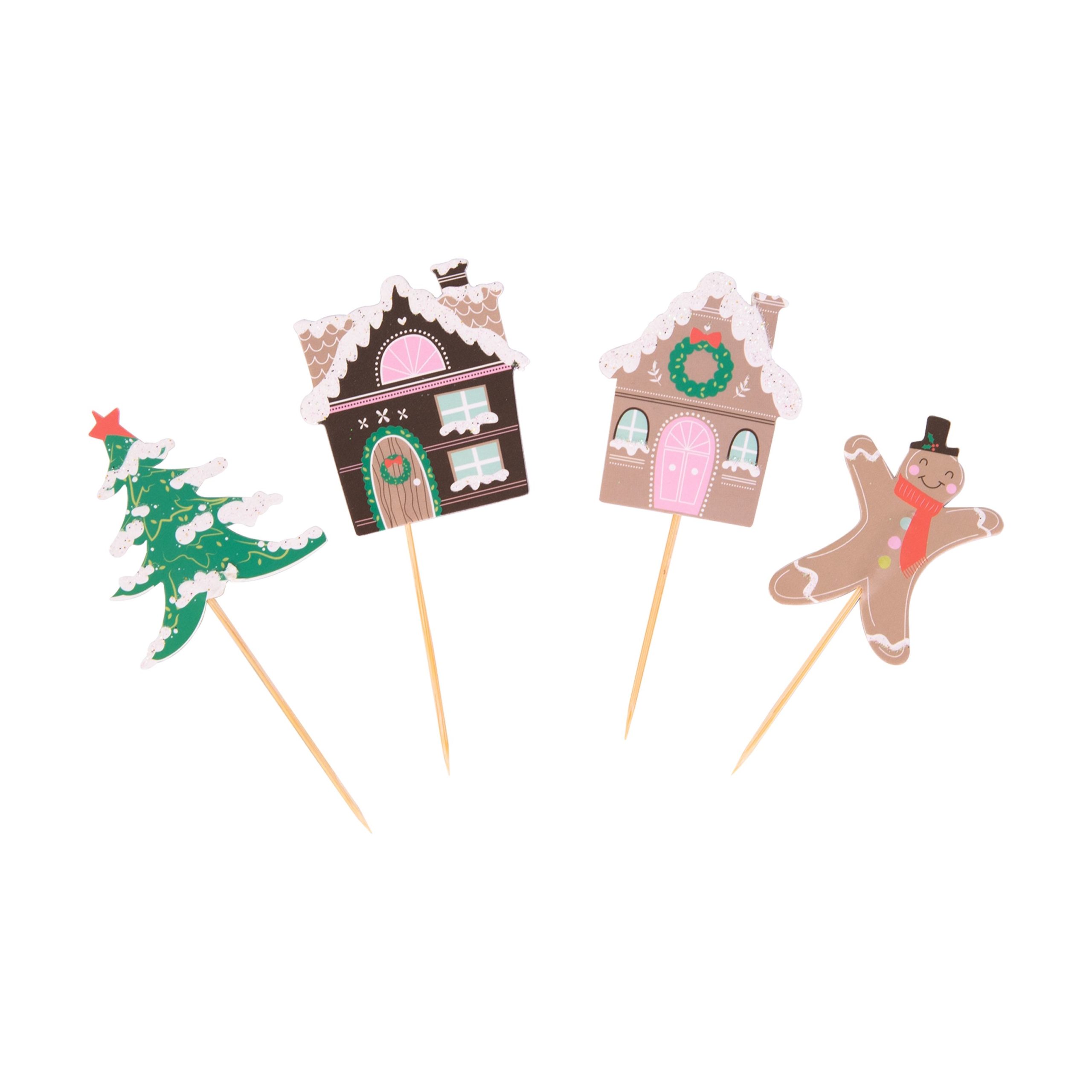 Cupcake sett -Pepperkakelandsby- pk/24