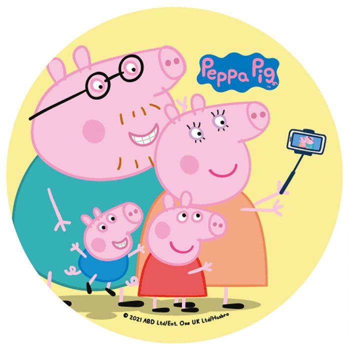 kakebilde wafer peppa gris og familie