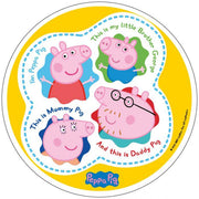 kakebilde wafer peppa gris og familien