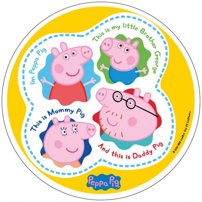 kakebilde wafer peppa gris og familien