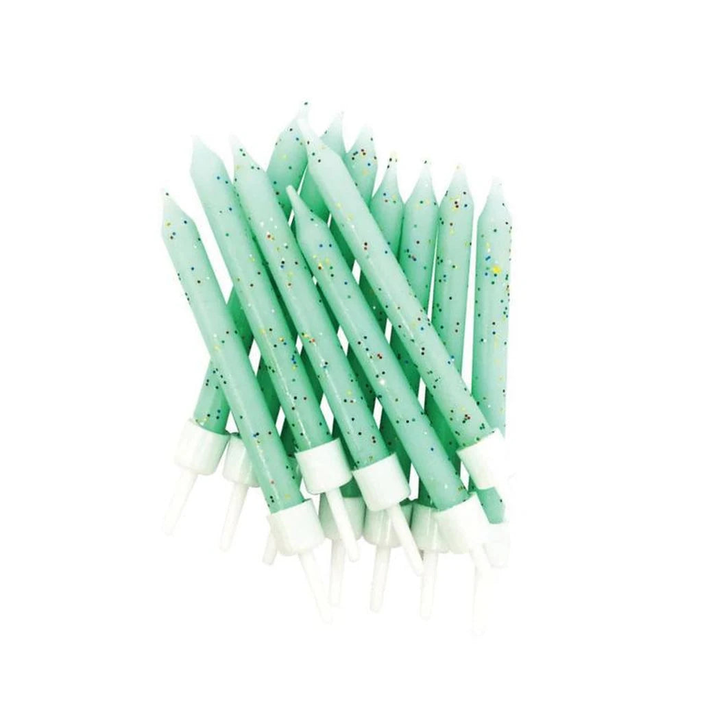 Produktbilde av Kakelys glitter -Mintgrønn- pk/12