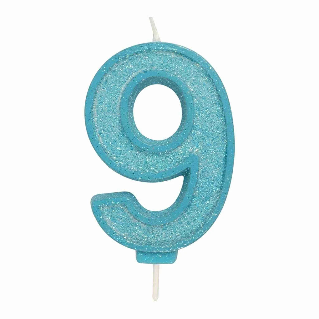 Kakelys Tall -blå glitter- pk/1 – produktbilde 2
