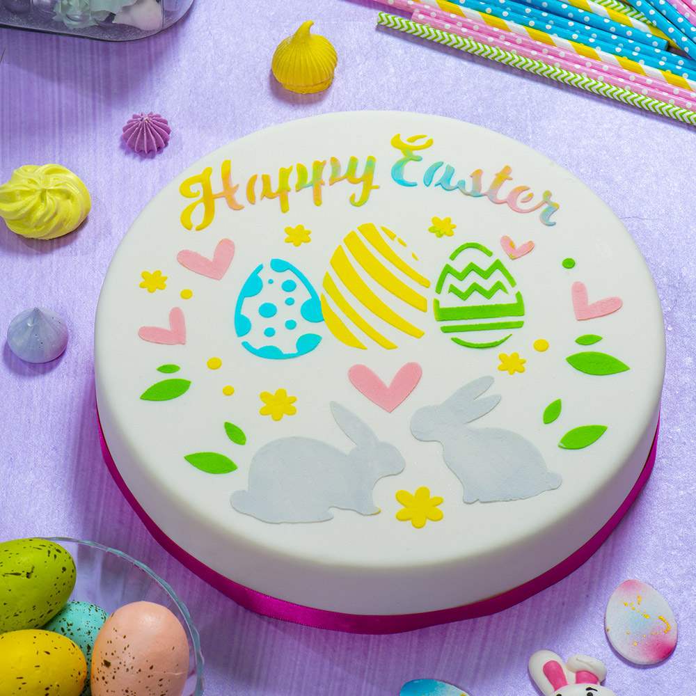 Decora kakestensil -Happy Easter- Ø25cm
