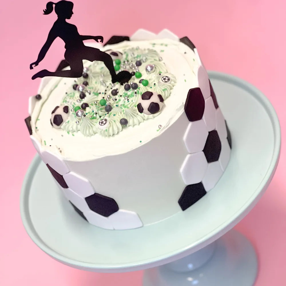 Grønt fotball kakestrøssel til fotballkake