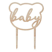 kaketopp i tre formet som en bjørn baby bear