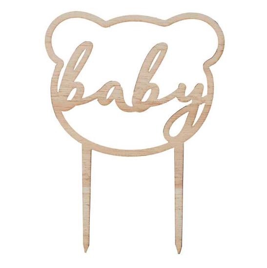 kaketopp i tre formet som en bjørn baby bear