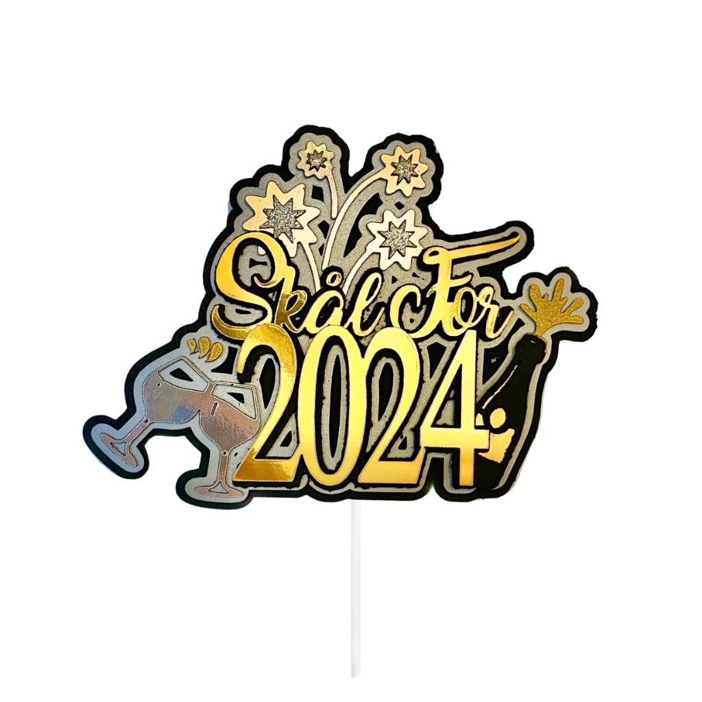 kaketopp til nyttår skål for 2024