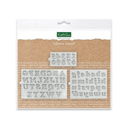 katy sue mould alfabet og tall, basic italics
