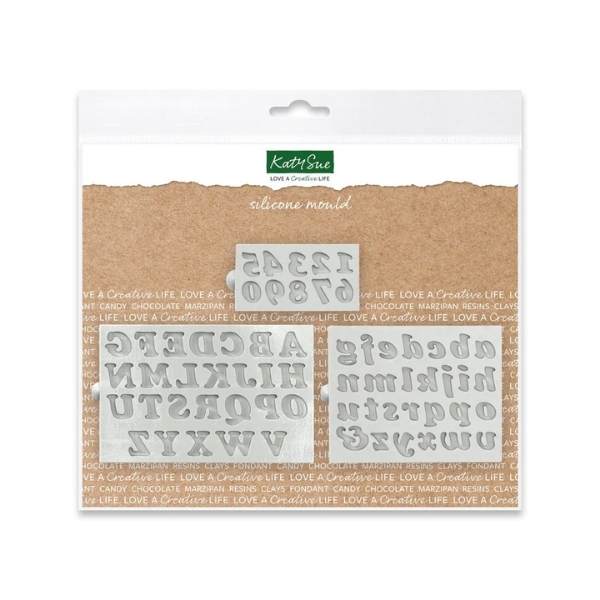 katy sue mould alfabet og tall, basic italics