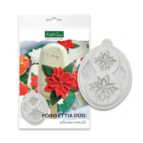 katy sue mould poinsettia duo