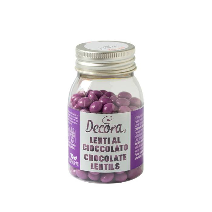 Decora Sjokoladelinser -Lilla- 10mm, 80g
