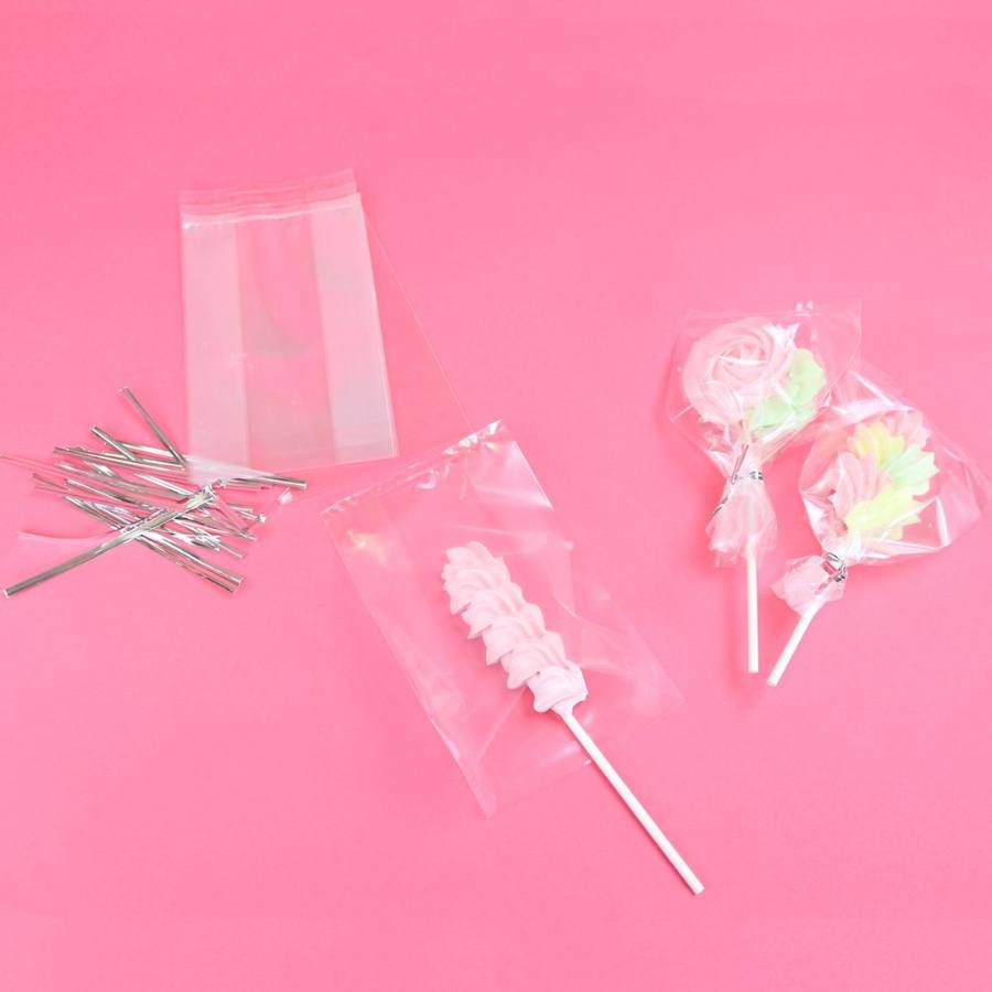 PME Lollipop Poser med sølvbånd, 25 stk