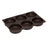Silikonform til hamburgerbrød, cookies og boller, 6 hulrom, diameter på 10cm