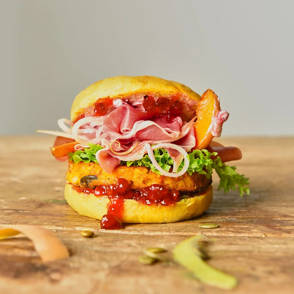 Inspirasjon til burger med hjemmebakt hamburgerbrød