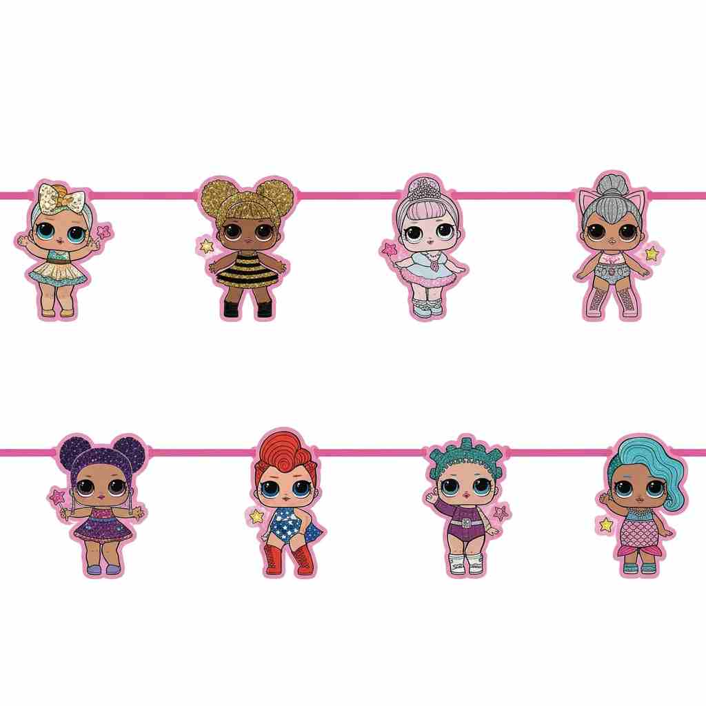 Banner med figurer -L.O.L. Surprise- 2,3m