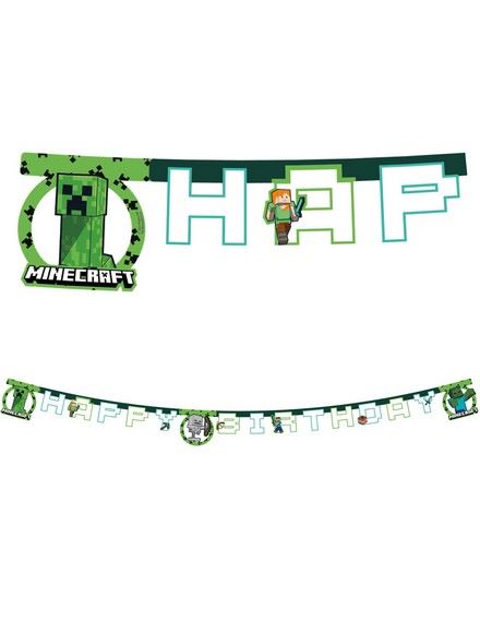 minecraft happy birthday banner