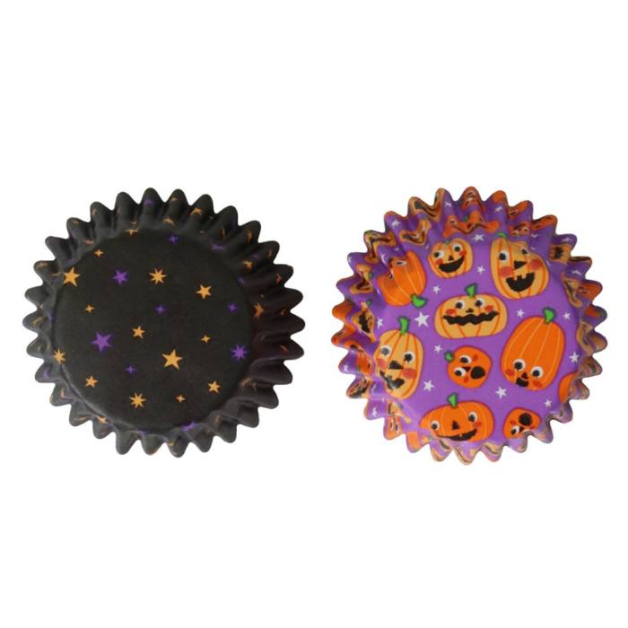 mini muffinsformer folie halloween pumpkin party