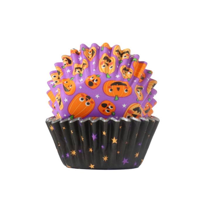 mini muffinsformer folie halloween pumpkin party
