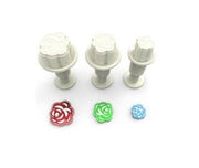 miniutstikker med stempel av rose