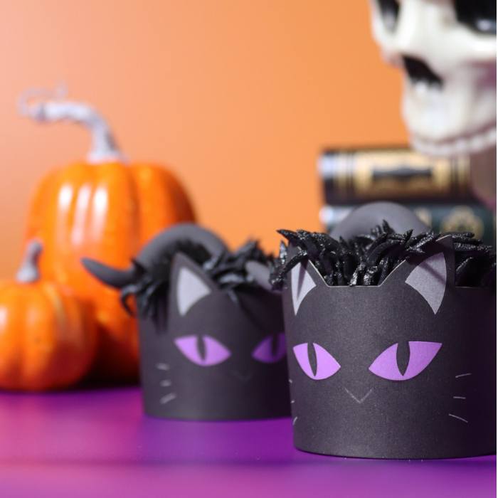 muffinsformer cups halloween black cat