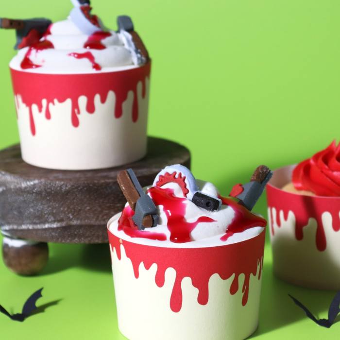 muffinsformer cups halloween dripping blood