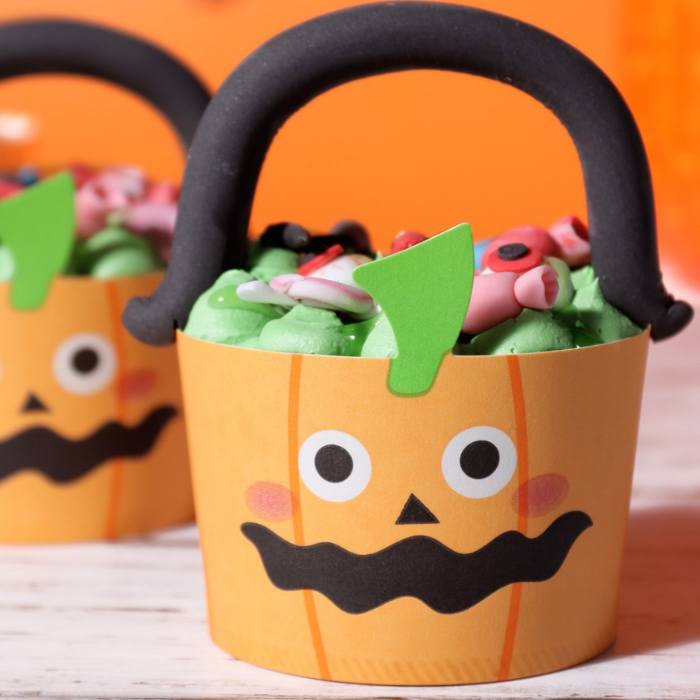 muffinsformer cups halloween jack o lantern