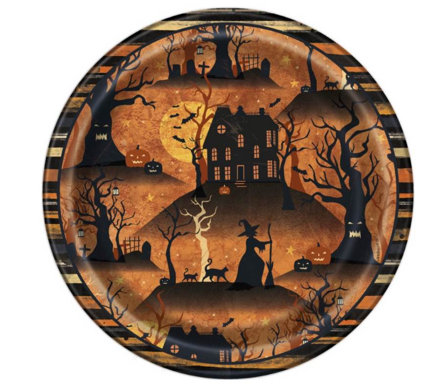 papptallerken oransje halloween
