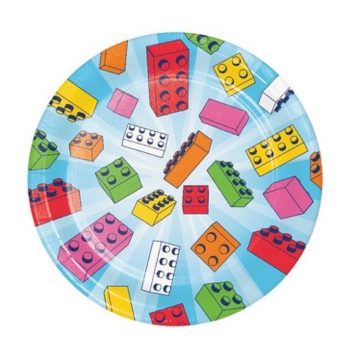 papptallerken til lego bursdag
