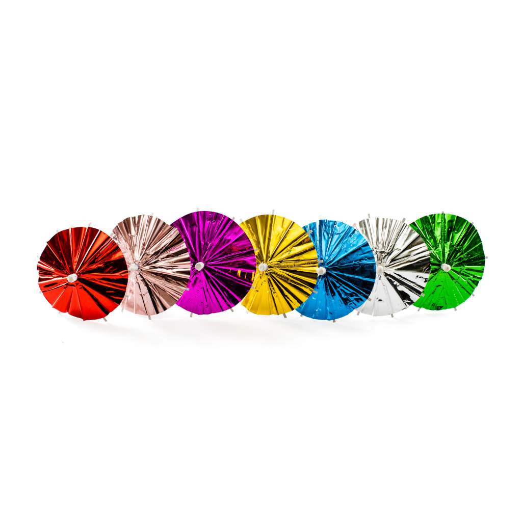 Parasoller Metallisk Flerfarget pk/10