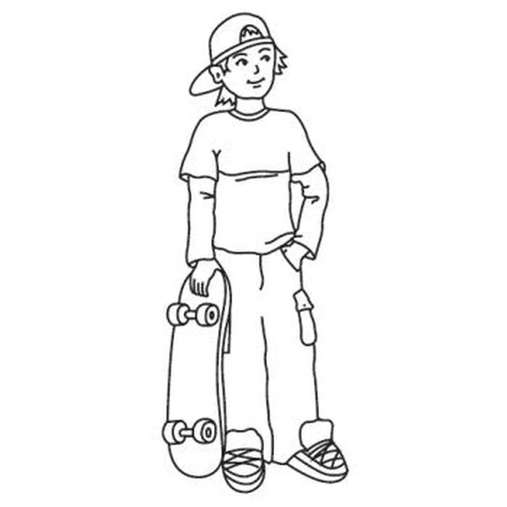 Patchwork utstikker Skateboarder – produktvisning 3 av 3