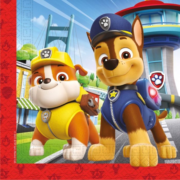Paw Patrol servietter 33cm, pk/20