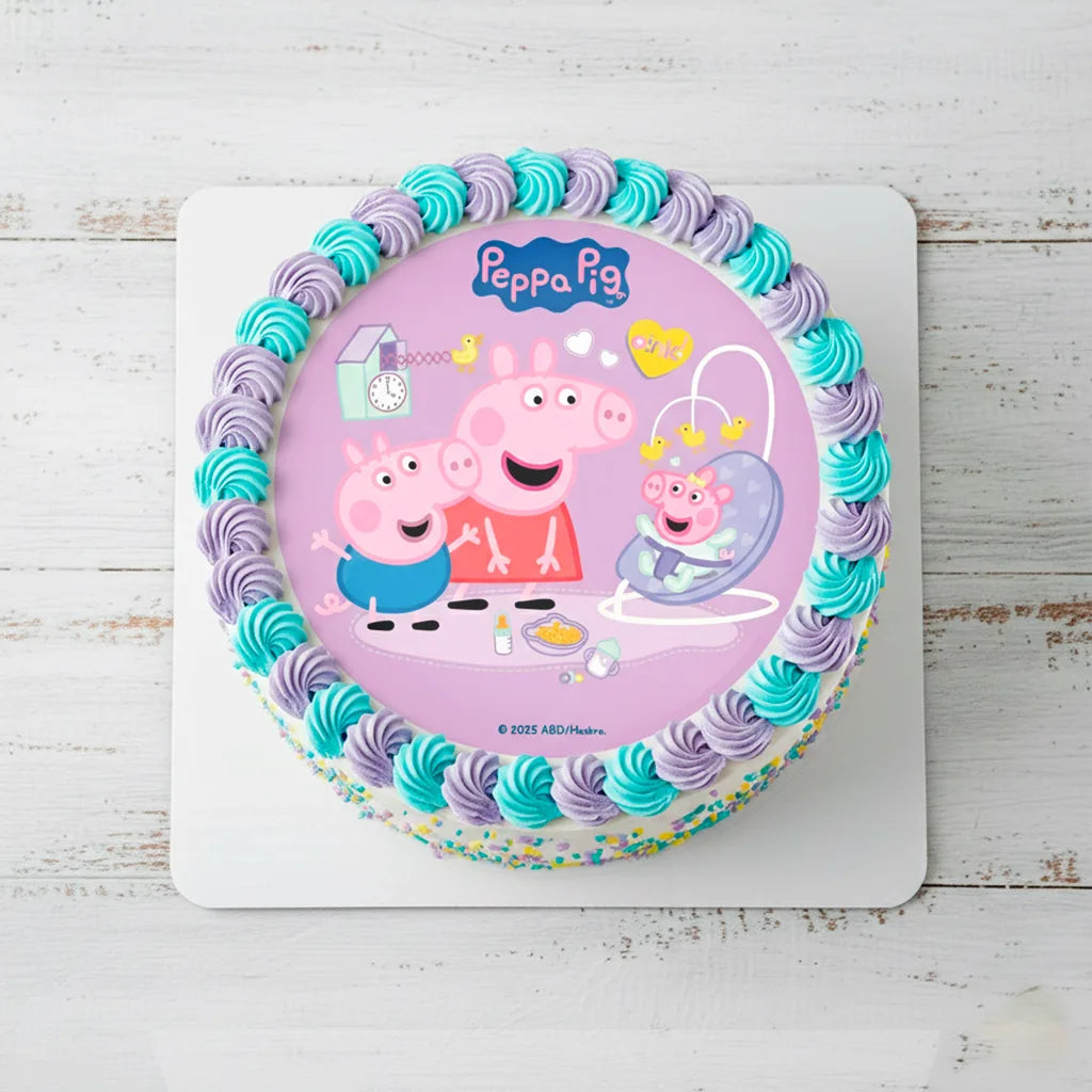 Peppa gris kake med kakebilde
