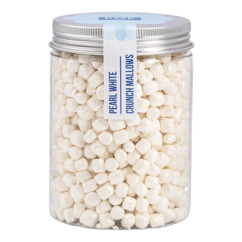 PME Crunch Mallows kakestrø i perlehvit, 87 g