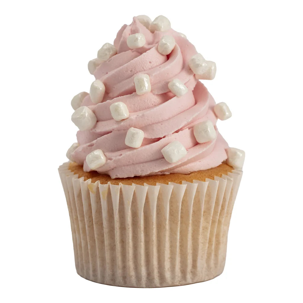 Kake pyntet med perlehvite PME Crunch Mallows