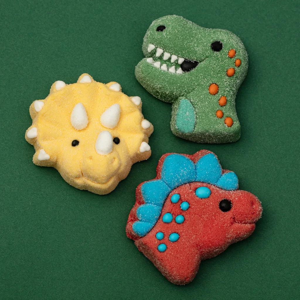 PME Marshmallow-godteri Dinosaurer, 12 stk/180g utenfor emballasjen
