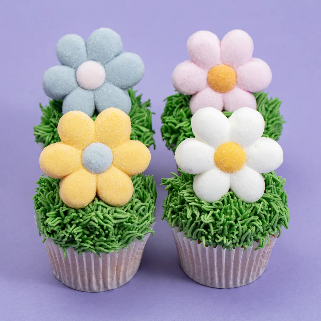 Nærbilde av pme marshmallow-godteri pastellblomster, 12 stk/180g