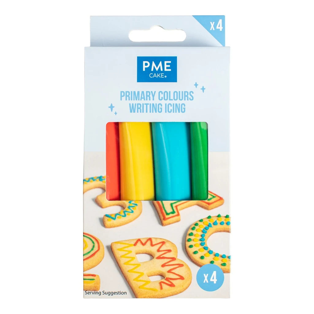 PME Pepperkakeglasur i primærfarger, 4-pk