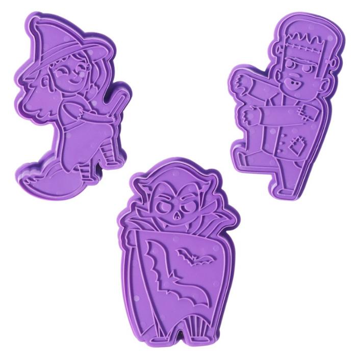PME Utstikker m/ embosser - Creepy Characters- sett/6